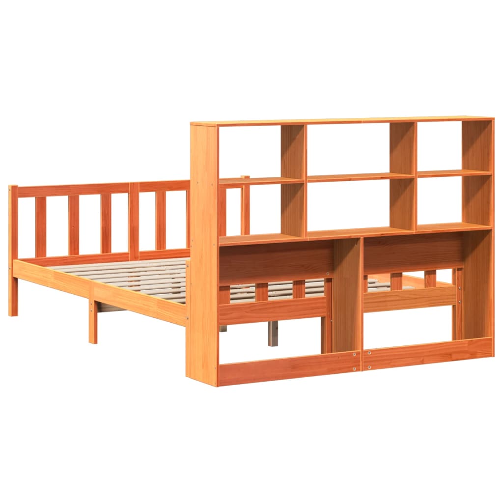 Solid Wood Bed without Mattress Wax Brown 160x200 cm Solid Wood
