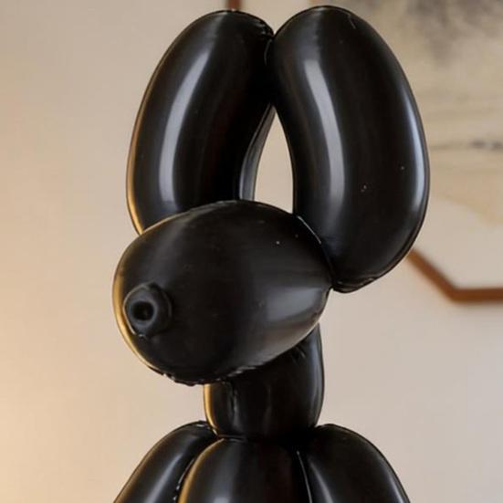 Small Meditation Dog Statue Funny Balloon Puppy Figurine Cute Animal Craft for Living Room Desktop Shelf Decor
