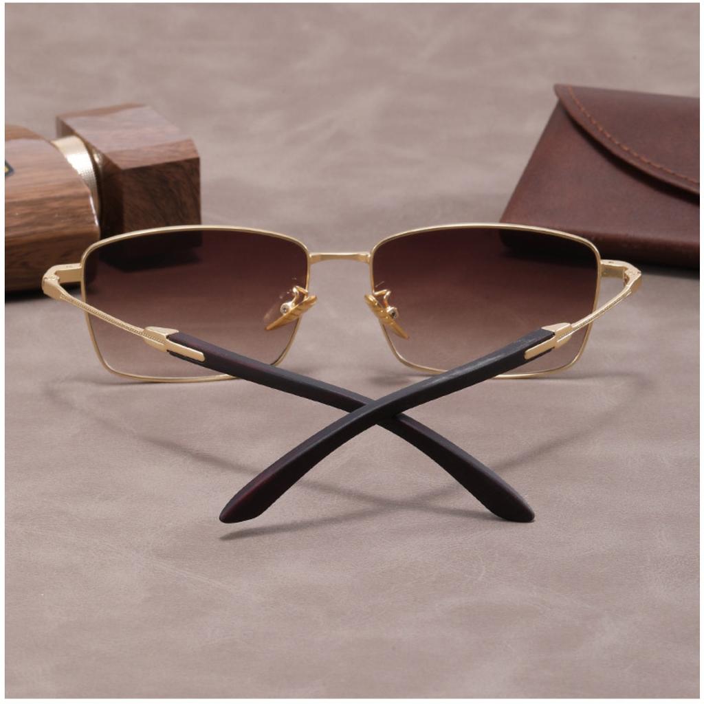 Fashion Men'S Metal Sunglasses Aluminum Magnesium Frame Driving Sun Glasses Men Vintage Man Eyewear Anti-Glare Uv400