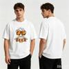 Unisexs National Beer Day Tshirt Funny Cheers Graphic Top In Black And White