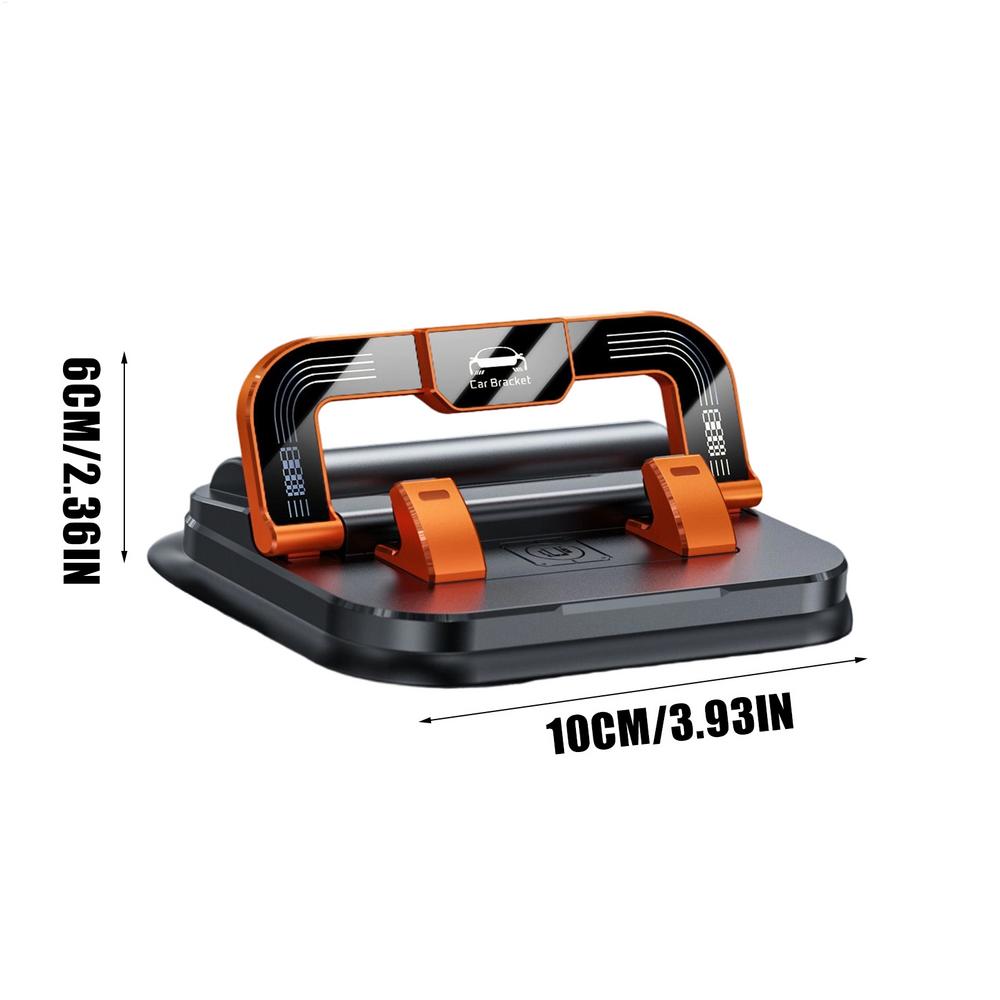 

Dashboard Phone Holder Suction Cellphone Rack Number Plate Rotatable 2-in-1 Suction Phone Holder Number Plate for Dashboard оранжевый