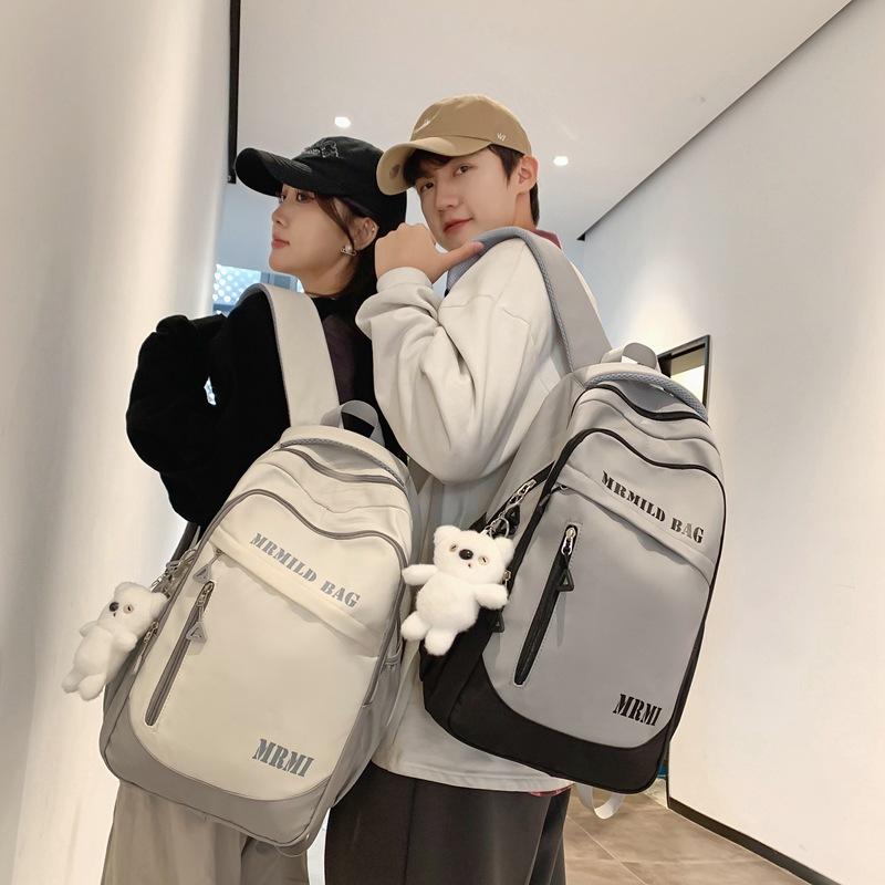 Harajuku simple letter student schoolbag spring junior high school student large capacity backpack