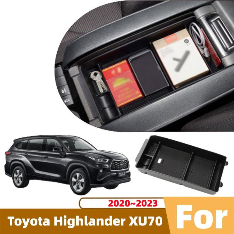 Car Center Console Armrest Hidden Storage Box For Toyota Highlander XU70 2020~2025 For A Neat And Tidy Car Interior Accessories