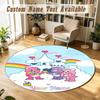 Round Rug Custom NameCare Bears Pattern Non Slip Carpet Home Floor Decor