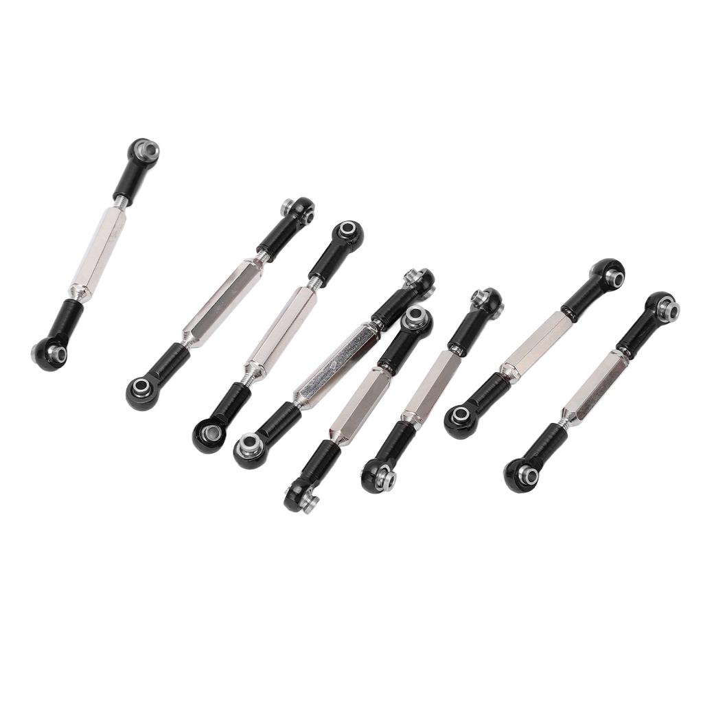 8Pcs Metal   Steering Linkage Aluminum Alloy Servo Link Pull Rod for WPL C14 C24 B14 MN D90 D91