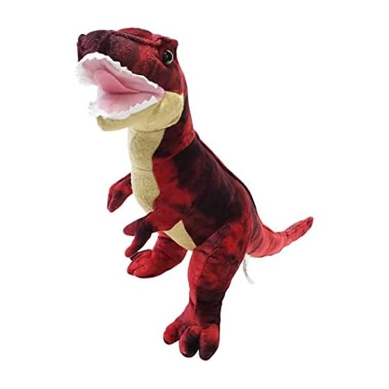 Dinosaur Figurine Body Pillow Cushion Mascot Real Dinosaur Present Cute Fluffy (Tyrannosaurus/Red)