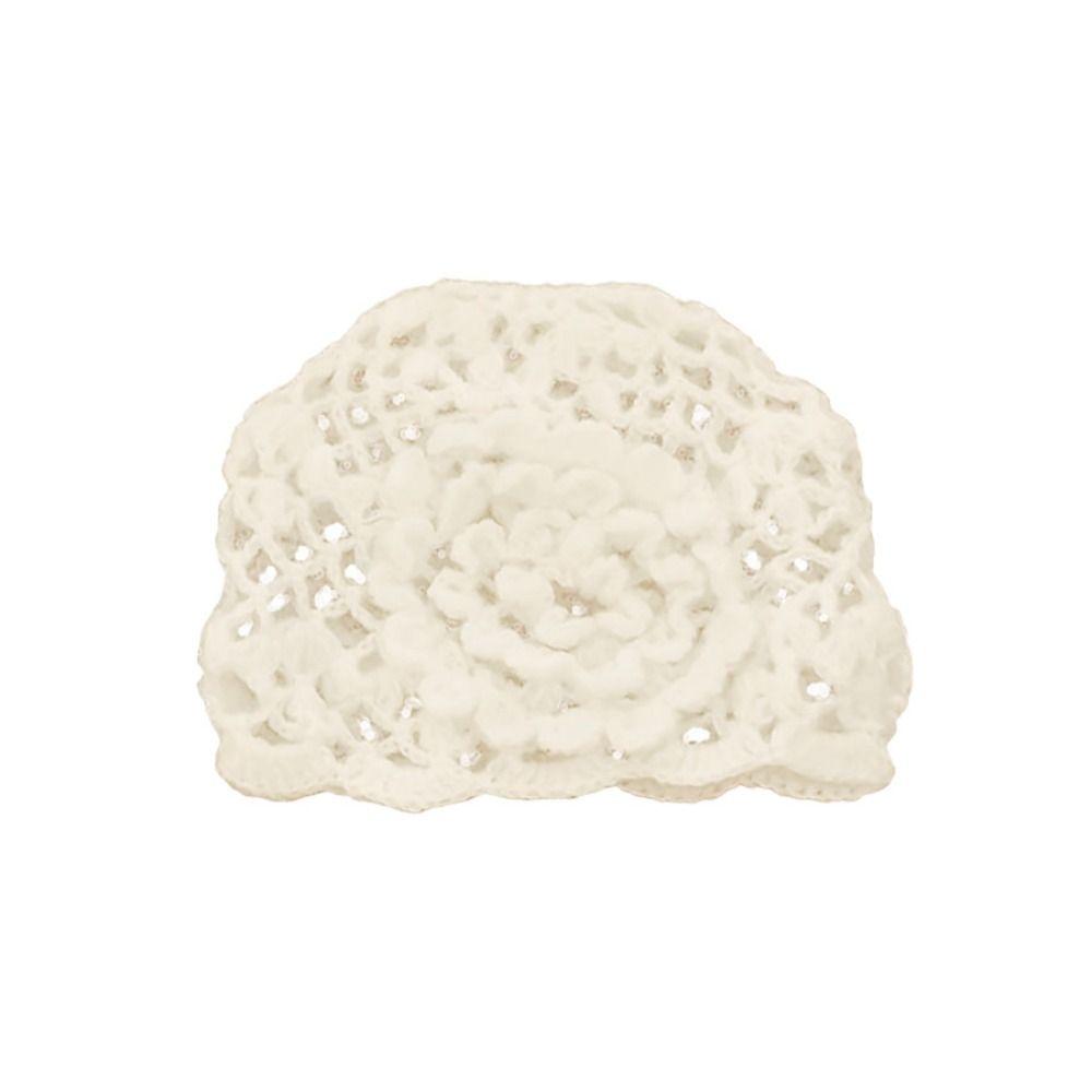 Hollow Out Crochet Hollow Flower Knitted Hat Warm Cap Knit Cap  Apparel Accessories