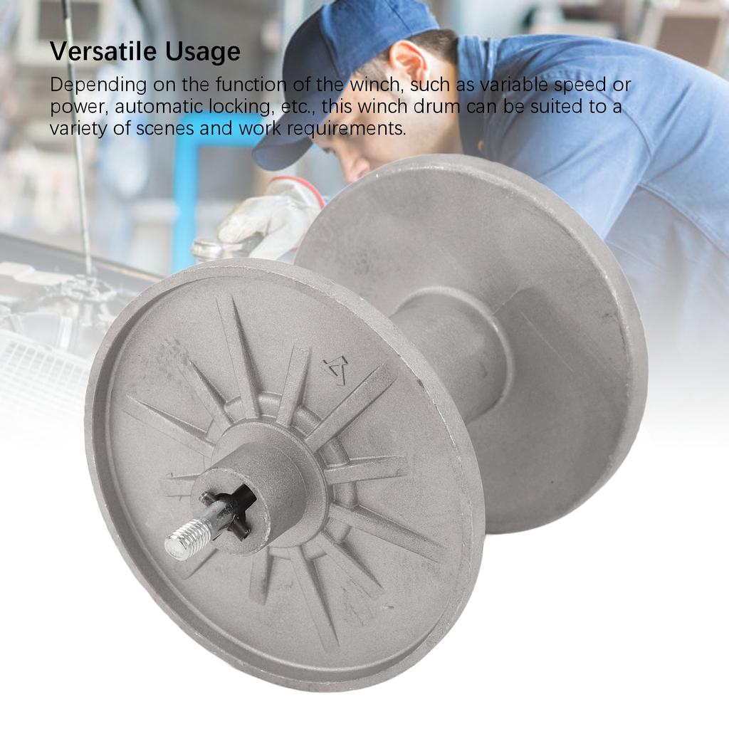 Winch Replacement Drum Metal Drum Assembly Smooth Dragging Lifting Drum for 2000‑4000 Lbs UTV