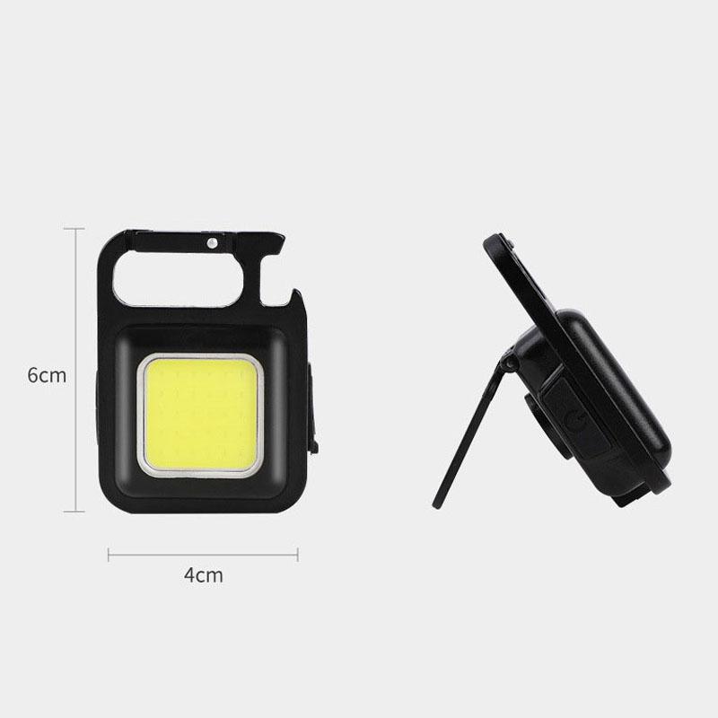 Mini LED Flashlight COB Rechargeable USB Multifunctional Outdoor Portable Keychain Hiking Work Light Magnet Fishing Camping