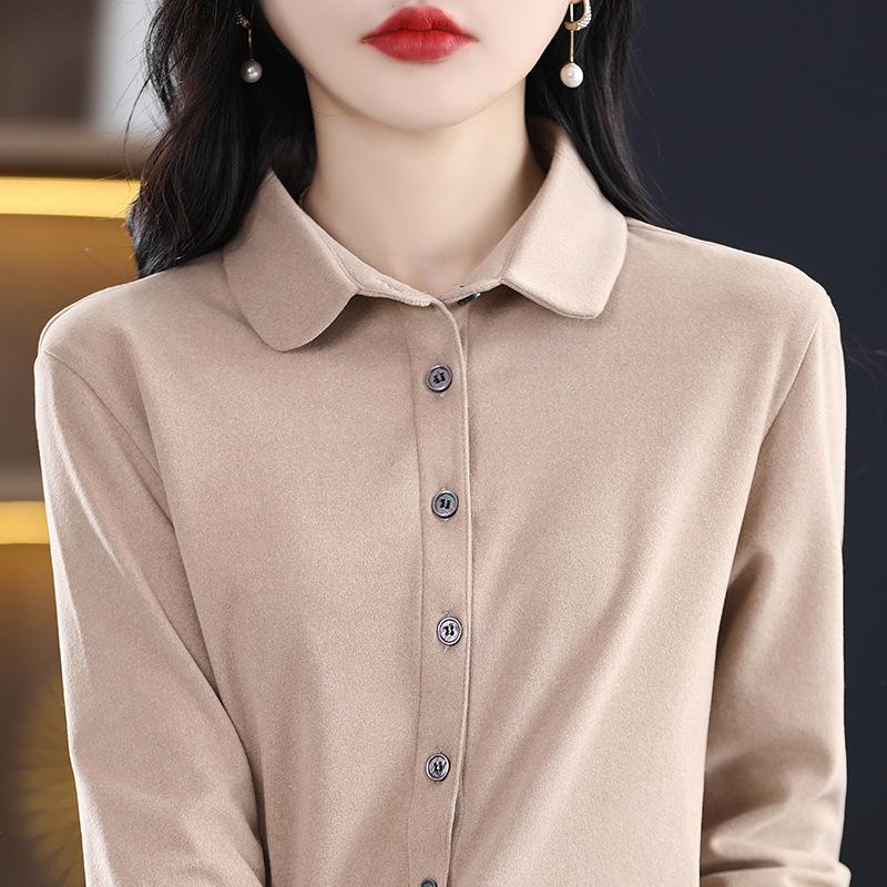 Women's Thickened Double-Sided Velvet Cardigan - Autumn/Winter Warm Brushed Design Shirt