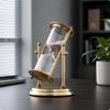 Hourglass with Metal Frame Classic Decorative Elegant for Reading Nook