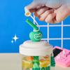 580ML Drinking Cup With Straw Stirring Cup Kawaii Whey Protein Shaker Bottle  Fruit Juice