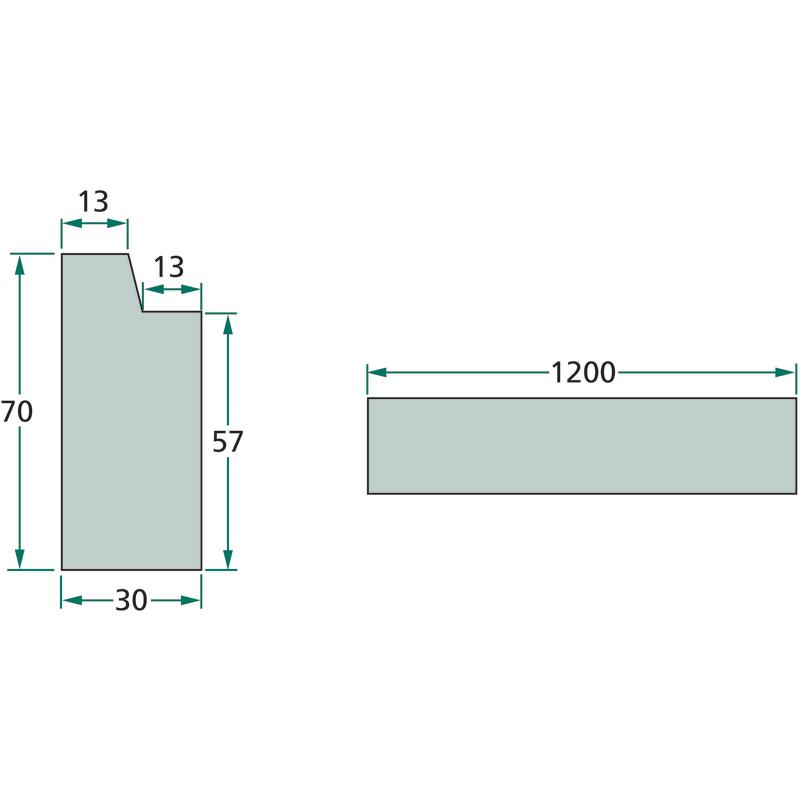 Steel Guide for Weld-on Pallet Truck 1200 , Lower Version 75558
