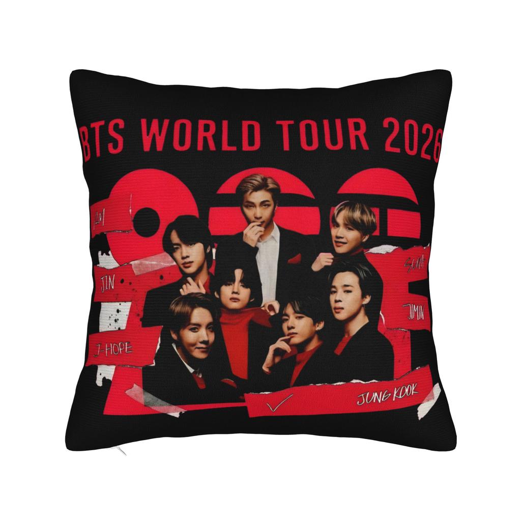 American Singer BBillie EEilish Square Pillow Case Polyester Cushions for Sofa Casual Pillowcase