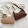 Fashion Texture Underarm Bags Trendy Rhombus Women'S Tote Shoulder Bag Female Pu Leather Zipper Embossed Handbag For Women