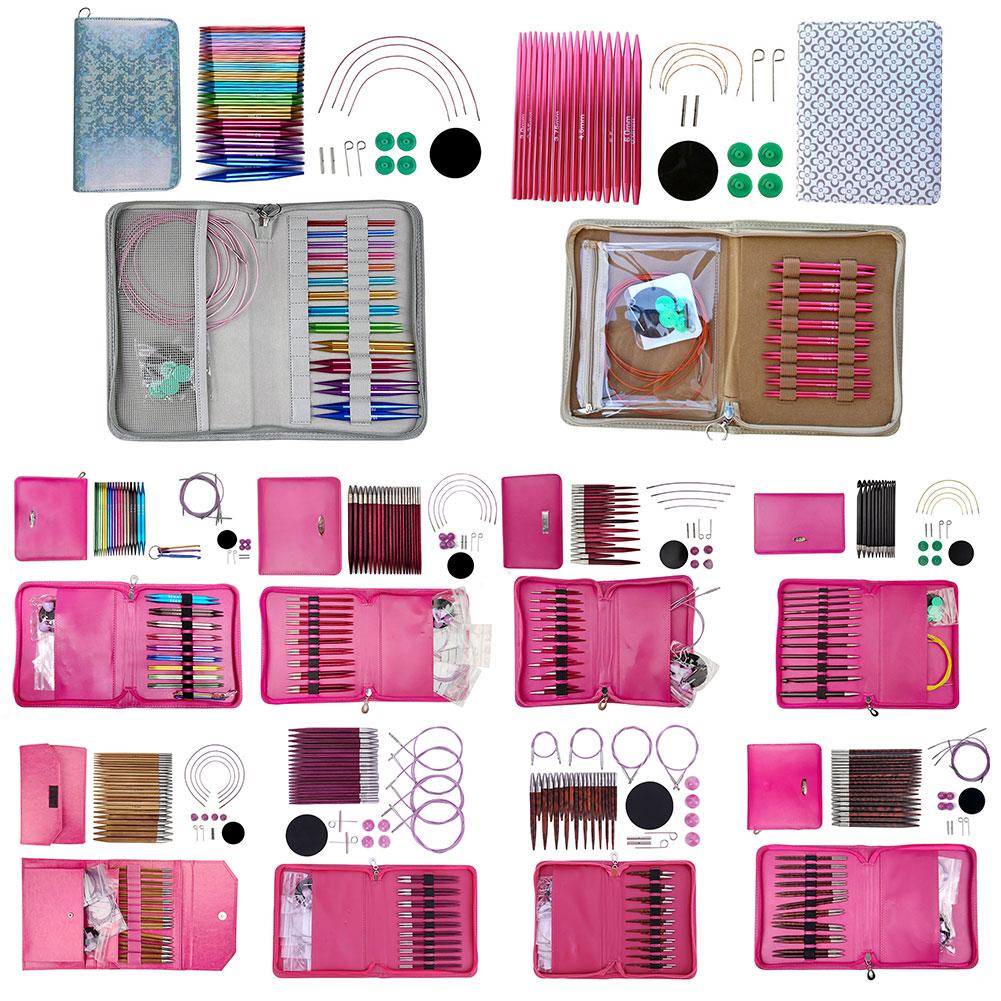 

Набор спиц для вязания крючком с аксессуарами, набор круговых спиц, съемный сменный инструмент для шитья