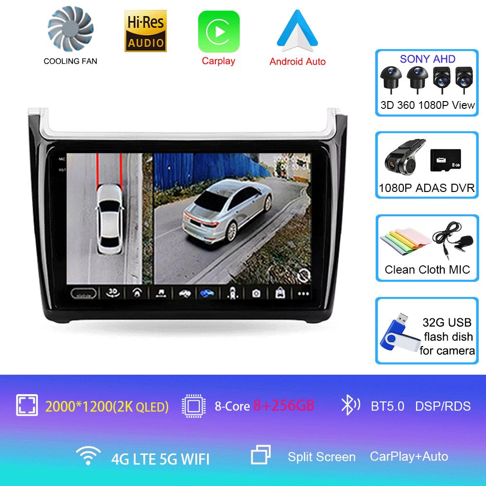 Android 14 For Volkswagen POLO 5 2008 - 2020 Car Radio Multimedia Video Player Navigation Stereo GPS No 2din 2 Din Dvd
