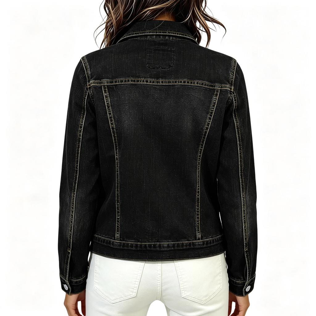 Denim Jacket with Pockets – Slim Fit Casual Everyday Outerwear