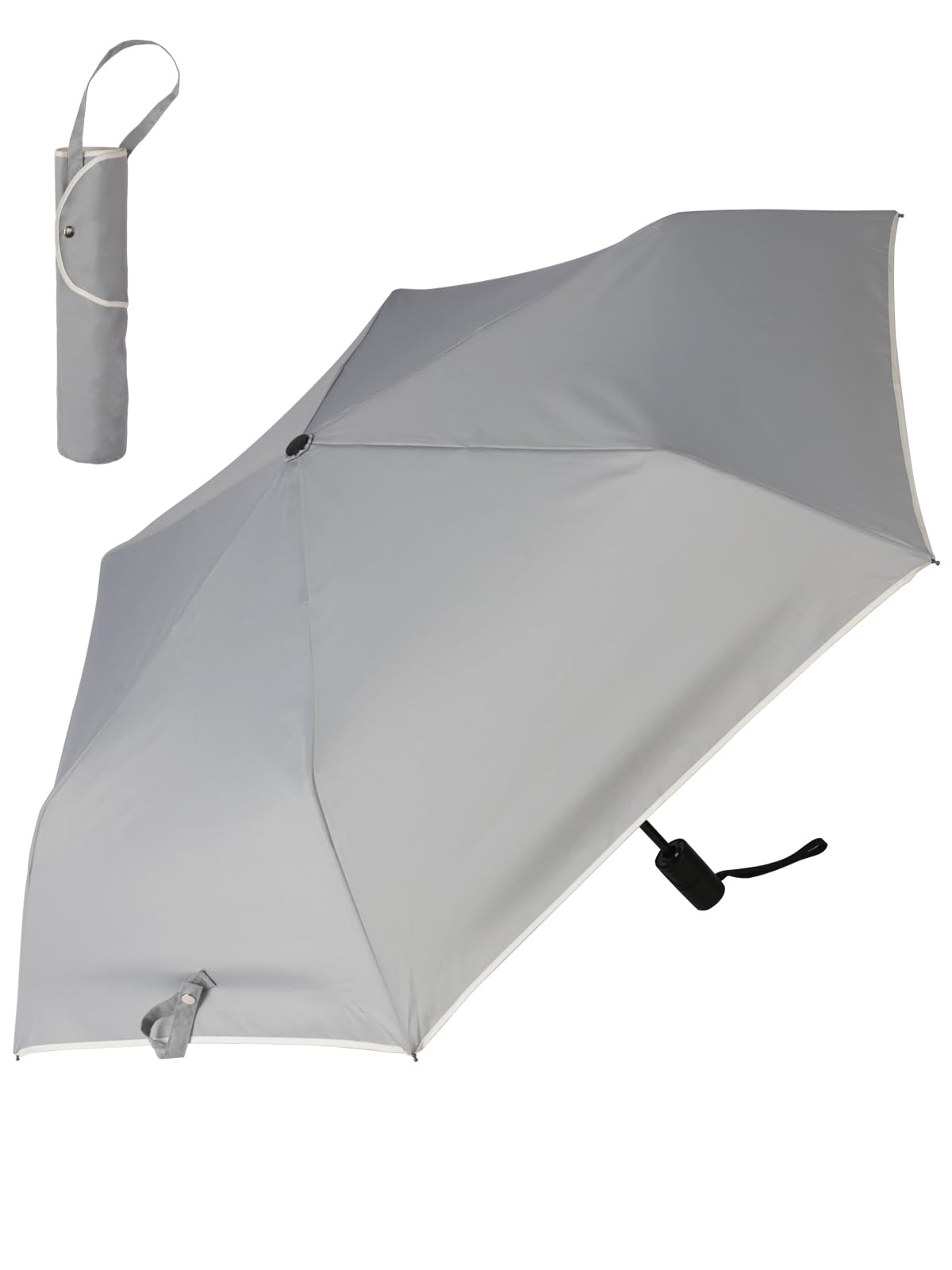 

KIZAWA Folding Automatic and Level 5 Water Large Umbrella, Lightweight, One-Touch Open/Close, Women s Men s, Repellent, Compact, Durable, (Gray)