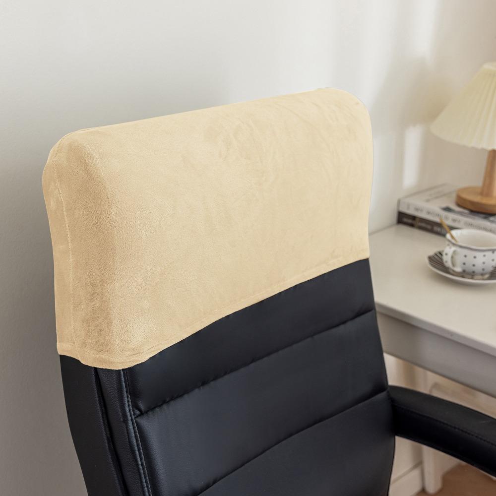 Dust-proof Chair Backrest Protector Velvet Elastic Chair Back Cover Office Chair