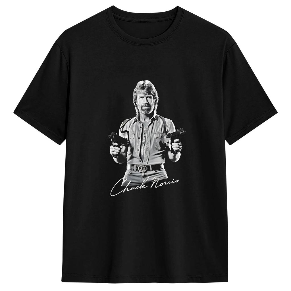 Chuck Norris T Shirt Harajuku T Shirts ShortSleeved Vintage Tshirt Summer Cotton Oversized Top Tees