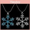 Snowflake Pendant Necklace With Crystals For Girls And Kids Gift