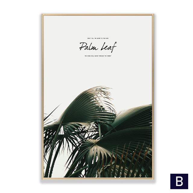 Green Leaf Poster Canvas Painting Plant Wall Art Pictures For Living Room Natural Modern Home Decorative Prints On The Wall