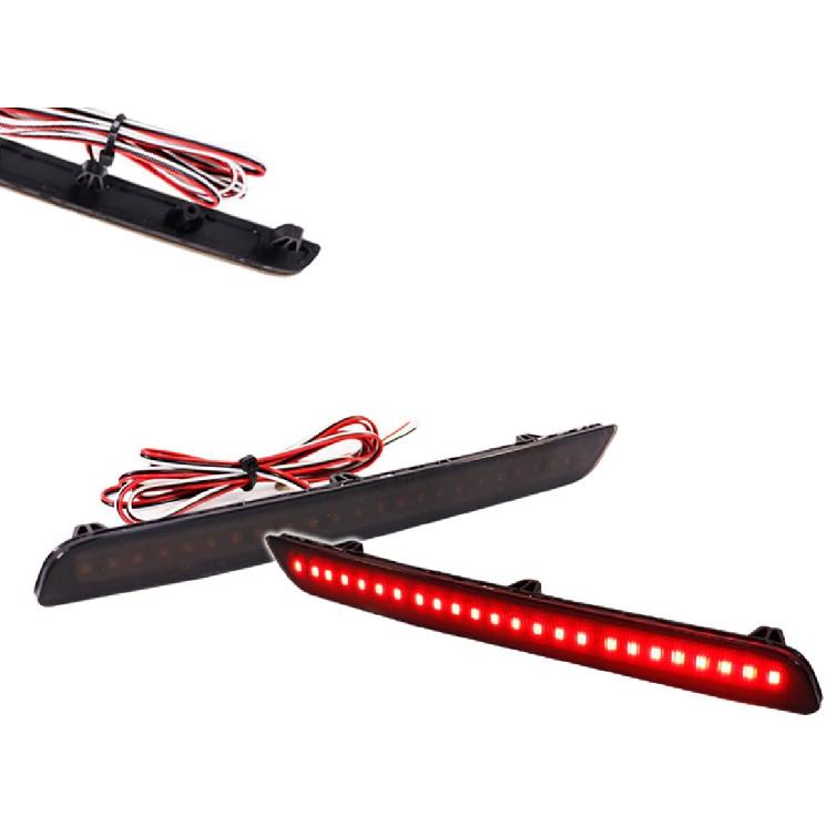 ADIIL 2PCS Red Lens Red LED Rear Fog Light Bumper Reflectors Brake Tail Lamps For 2020 2021 2022 Toyota GR Supra