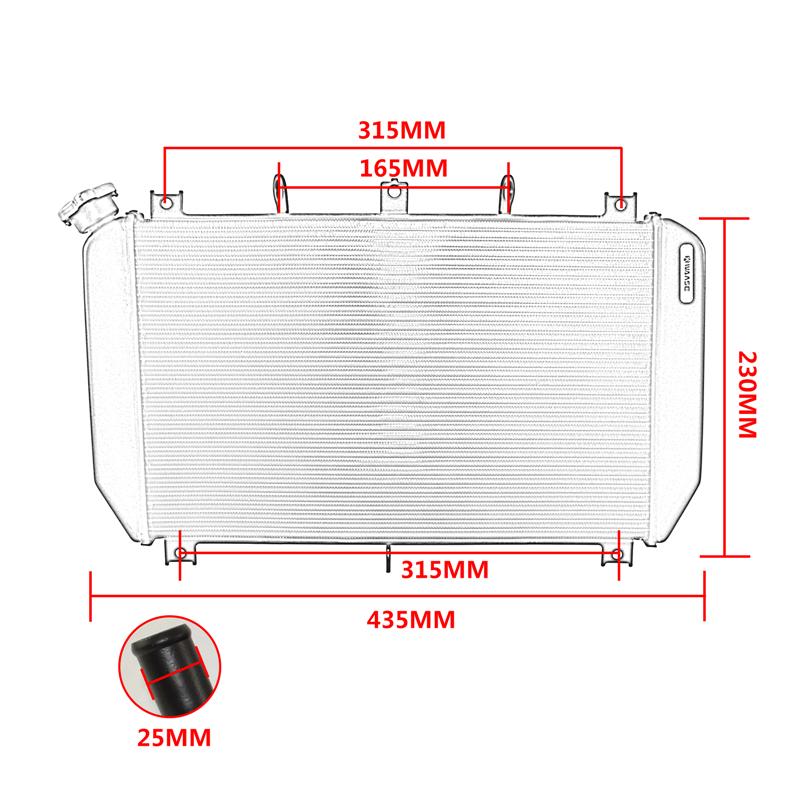 Engine Replacement Parts Radiator Cooler Cooling Water Tank For Kawasaki Z900 ZR900 ABS 2017 2018 2019 2020 2021 2022 2023