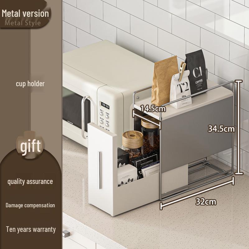 Coffee Capsule Display & Storage Stand with Drawer for Tea Bags and Machine Base