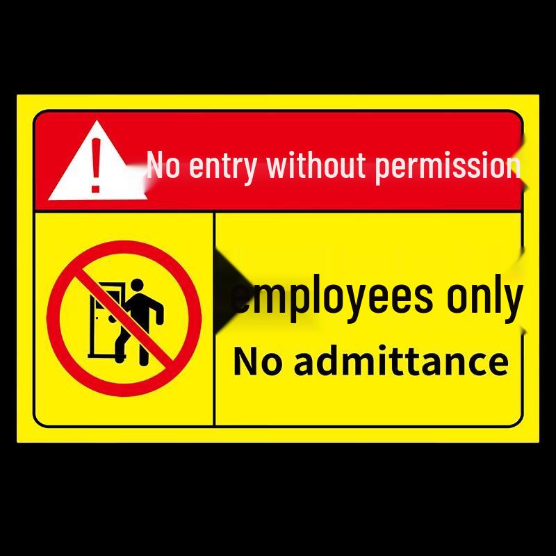 Computer Room Safety Warning Sign