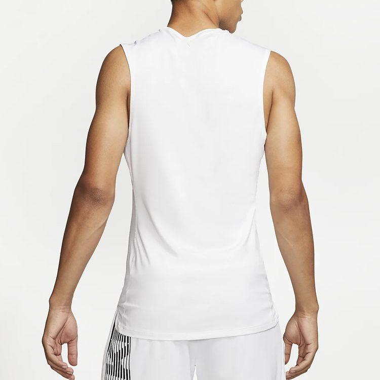 Nike Tank Tops Men's White Crew Neck Moderate Straight Fit BV5601-100