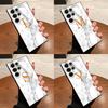 Name Shell Marble Background Letters For Samsung Galaxy S25 S24 S23 Ultra S22 S21 Plus S20 Black Soft Silicone Protective Case
