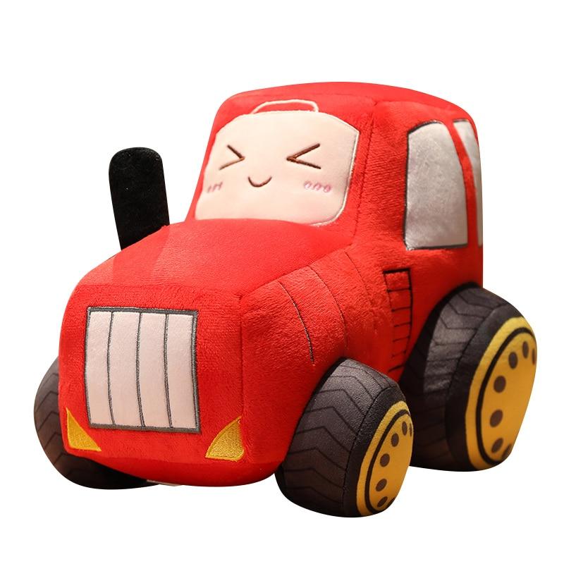 Kawaii Traktor Peluche Spielzeug Schöne Simulation Auto Plüsch Puppen Gefüllte Weiche Cartoon Traktor Kissen Jungen Kreative Geburtstag Geschenk