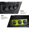 Air Condition Switch Knob Bezel Decor Cover Trim For Jeep Wrangler JK Green ABS