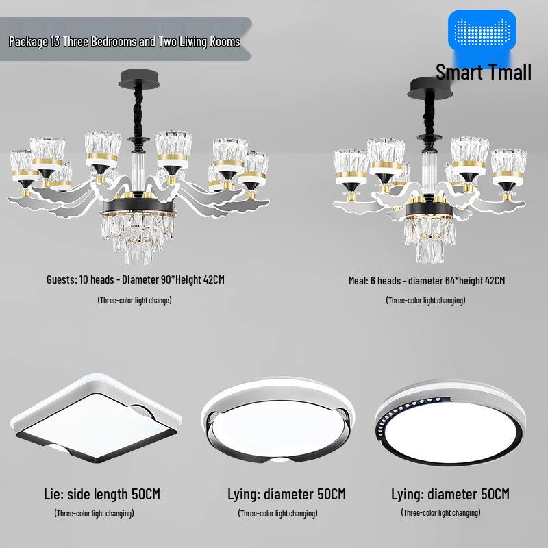 Chinese Style Luminous Crystal Chandelier: Modern Luxury Lighting for Living Rooms and Halls