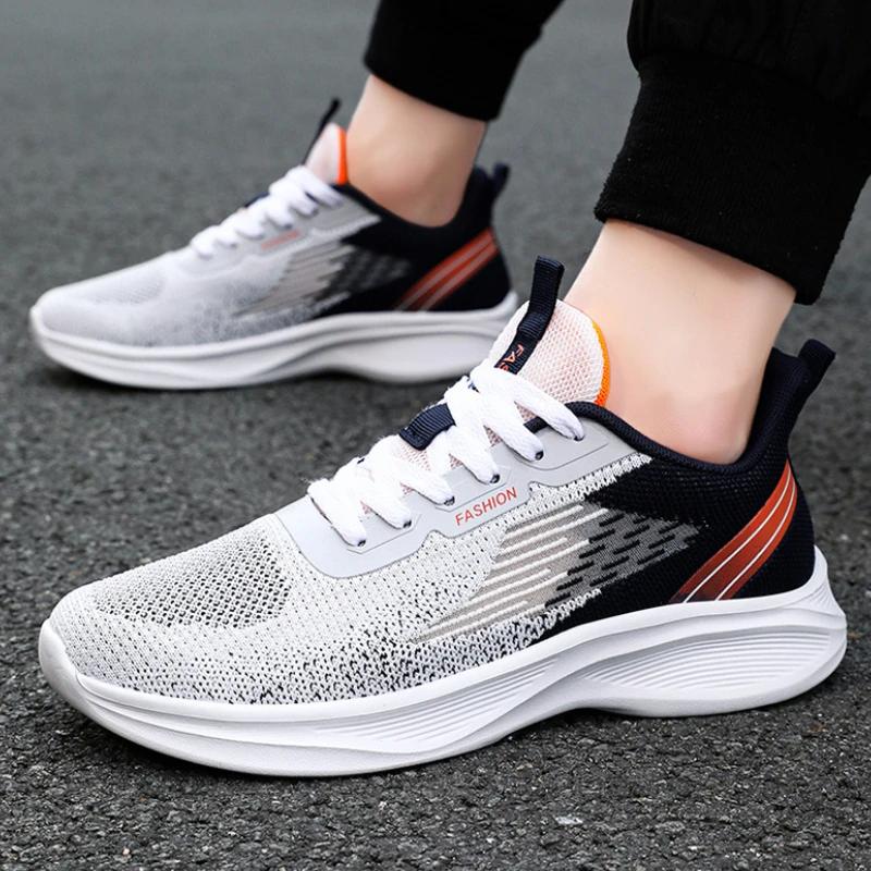 2025 New Men Sneakers Soft Sole Comfortable Sport Shoes for Men Outdoor Breathable Walking Shoes Fashion Tenis Men Casual Shoes