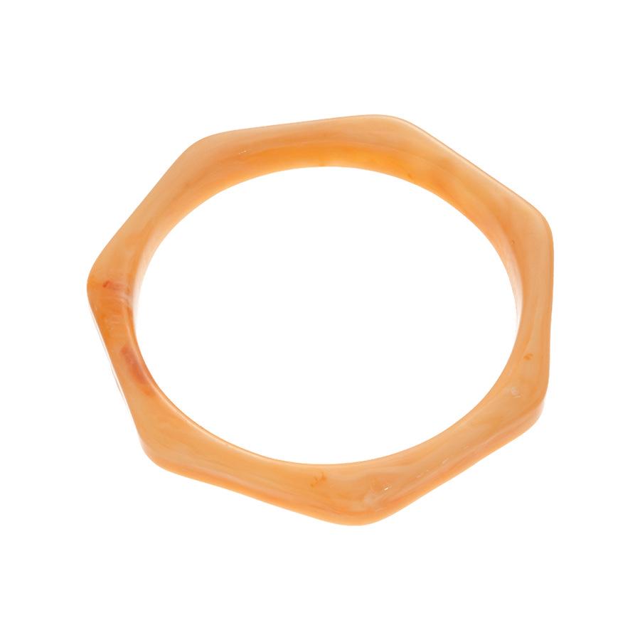 European & American Cross-border Halo Resin Wood Bracelet: Exaggerated, Luxurious High-end Round Bangle for Women.