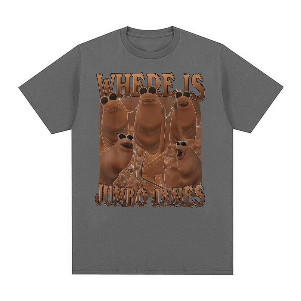 Where Is Jimbo James Meme Tshirt Marcus The Worm Funny Graphic T Shirts Men Women Fashion Casual Humor Oversized Cotton T Shirt