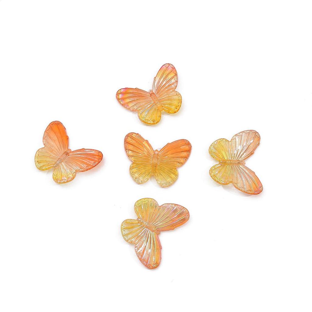 4pcs 40x30mm Beauty Colorful Acrylic Butterfly Charm Pendant For DIY Earring Necklace Jewelry Making