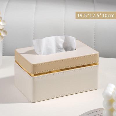 Light Luxury Leather Multifunctional Desktop Tissue Box
