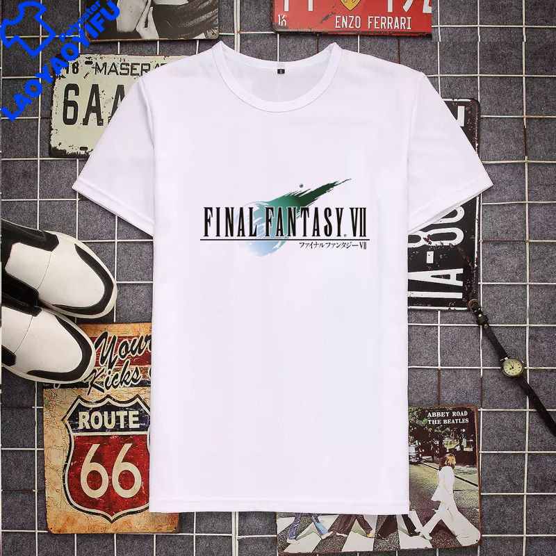 Unisex T-Shirts Sons Of Avalanche Final Fantasy Klassisches T-Shirt Kurzarm Ff7 Videospiel Strife Shinra Soldat Unisex T-Shirts