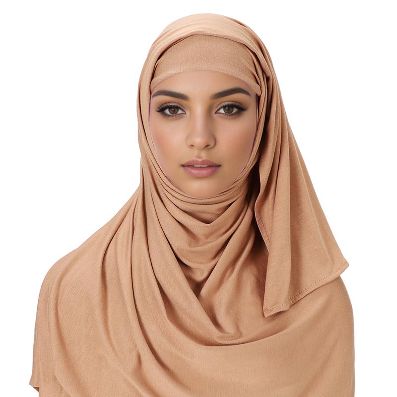 Design Pin Free Instant Jersey Hijab Women Jersey Bonnet Islam Shawls And Wraps Bonnet Hijab Underscarf Cap Foulard Femme