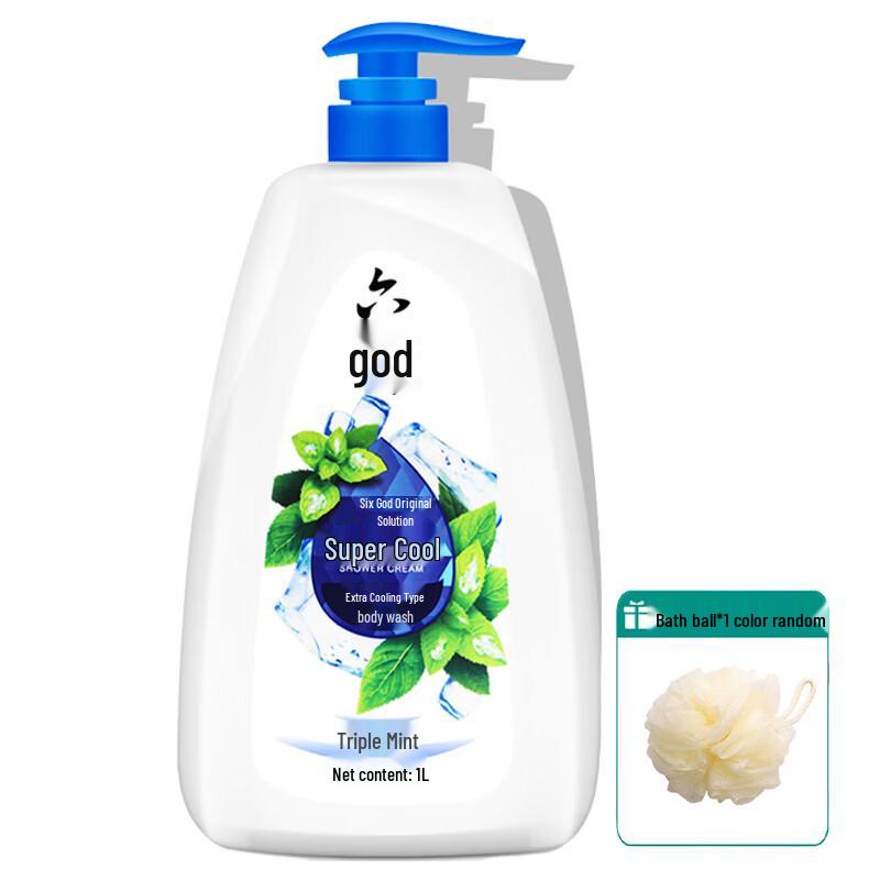 

Liushen Cooling Shower Gel with Bath Ball, 1L