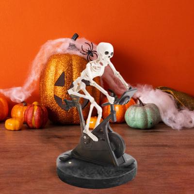 Halloween Rower treningowy Szkielet Figurka Żywica Kolarstwo Fitness Rower Czaszka Statua Rzeźba