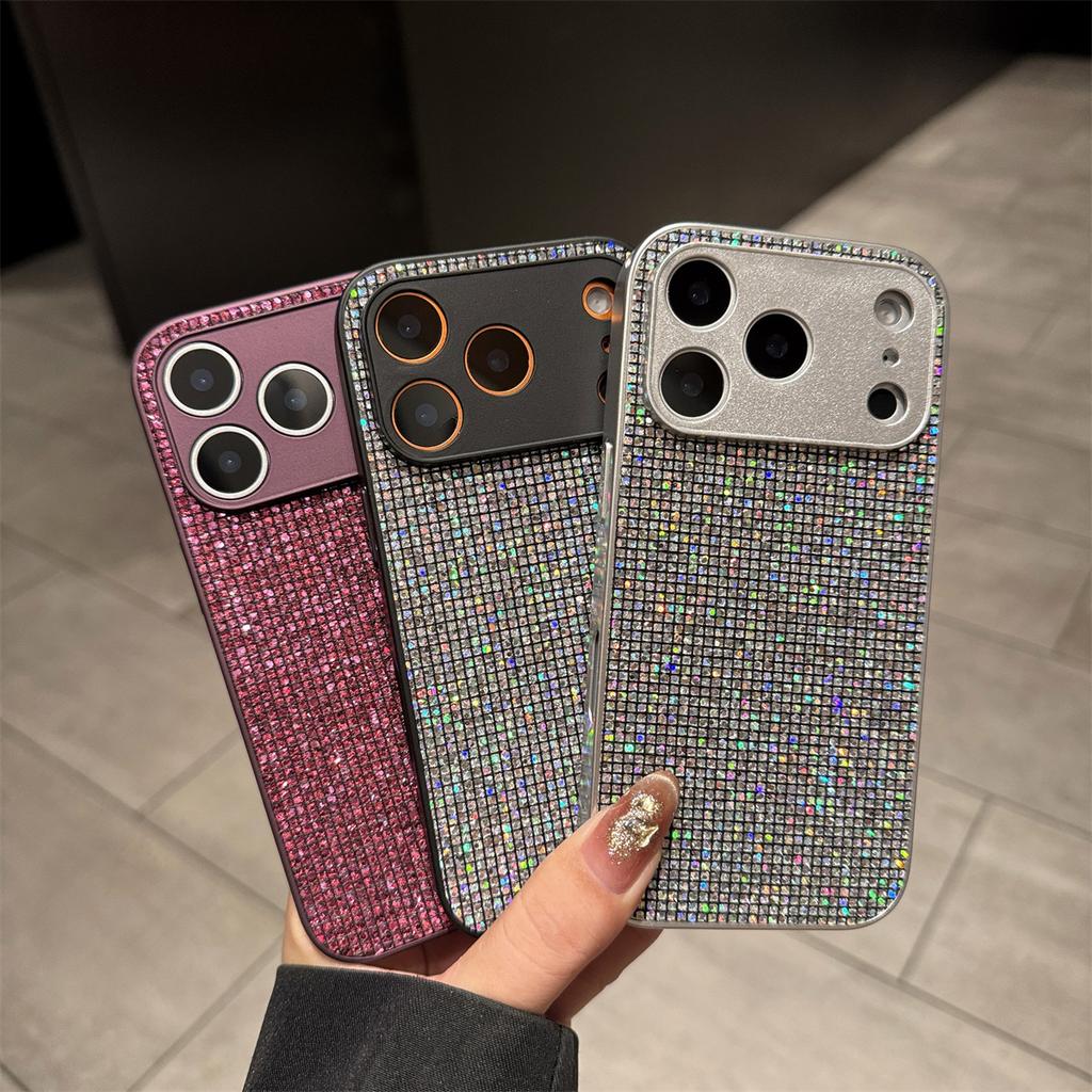 Carcasă Estetică cu Paiete Cer Înstelat și Diamante pentru iPhone 17 Air 16 E 15 14 Plus 13 12 11 Pro X R S Max Husa Strălucitoare cu Strass