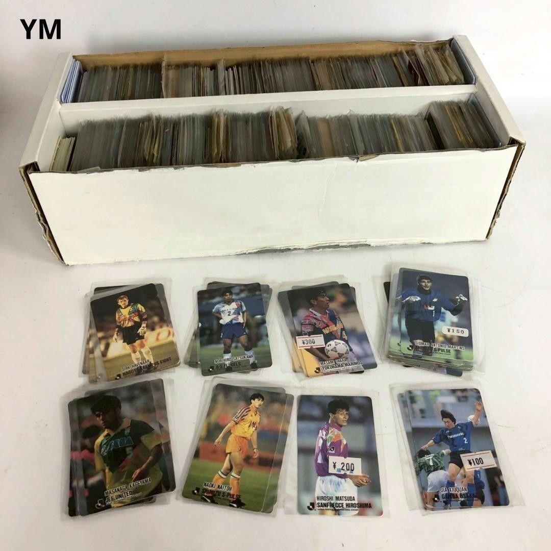 Used Soccer cards sold in bulk, many in sleeves, J League overseas players trading cards released