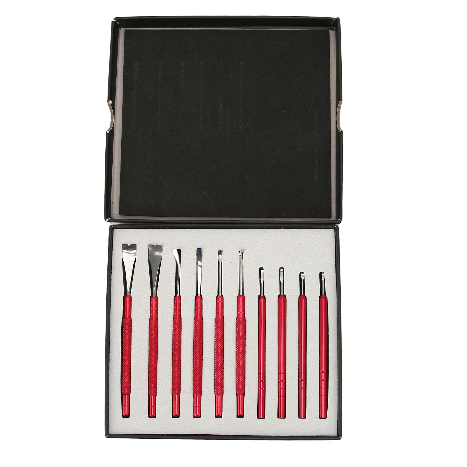 

10 шт. Набор для снятия стрелок часов, латунный сплав, стальной инструмент для снятия стрелок часов, для ремонта часов, красный