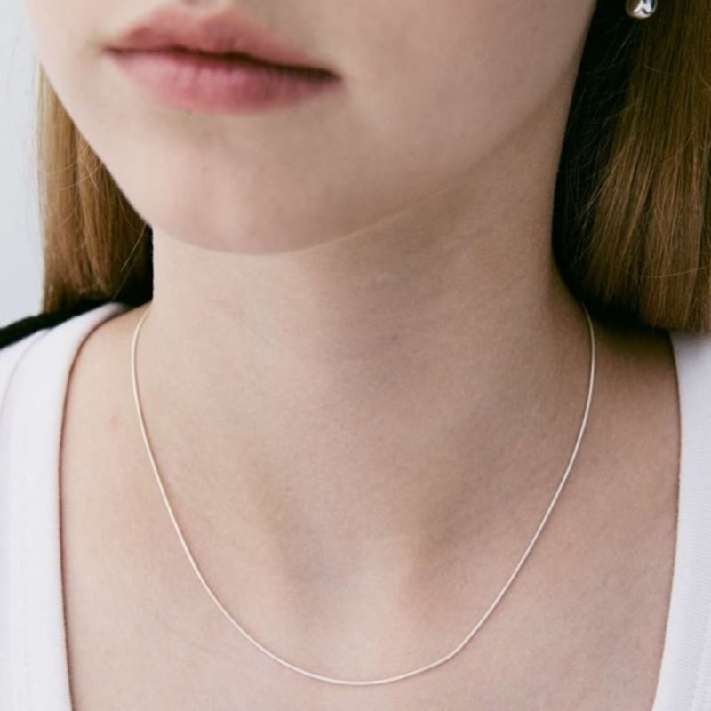 ROAJU [silver925]shimmer Snake Chain Necklace