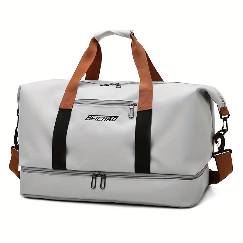 Αθλητική τσάντα Duffel Nylon Τσάντα ταξιδιού μεγάλης χωρητικότητας με υγρό και στεγνό διαχωρισμό Casual ώμου και χιαστί για άνδρες και γυναίκες